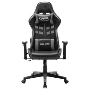 Fekete és szürke műbőr gamer szék kép