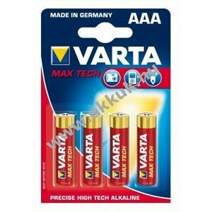 Varta Longlife Max alkáli 4703-LR03-AAA-Micro elem 4db/csom. kép