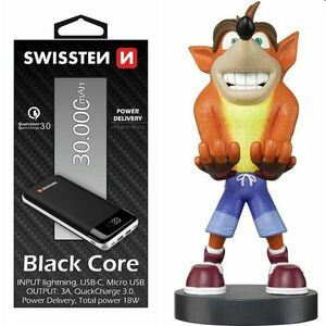 Swissten Black Core Slim Powerbank 30.000 mAh + kábel Guy Crash Bandicoot Trilogy (Crash Bandicoot) kép