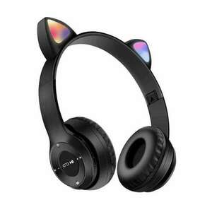 CatEar Bluetooth fülhallgató / mikrofon LED fényekkel / cicafülek... kép