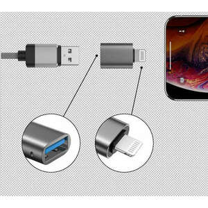 Swissten OTG adapter lightning to USB-A kép
