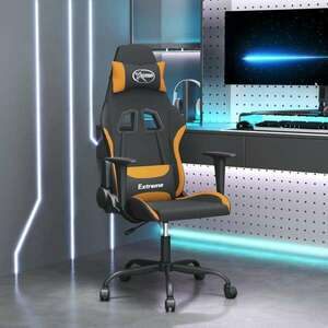 vidaXL masszázs funkciós Gamer szék, Szövet anyag, Fekete-narancssárga kép