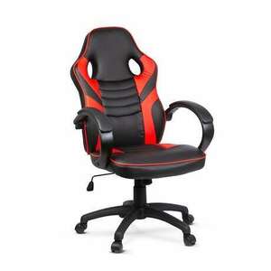 Bemada BMD1109RD Gamer szék, Műbőr, 110 kg, Piros-fekete kép
