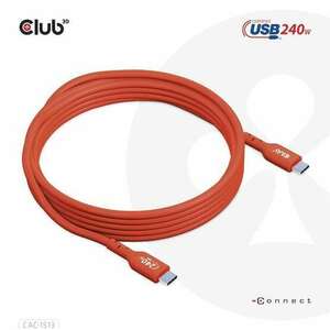 Club3D USB2 Type-C Bi-Directional USB-IF Certified Cable Data 480... kép