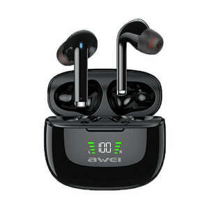 AWEI sport fejhallgató Bluetooth 5.2 TA8 TWS + dokkolóállomás fekete kép