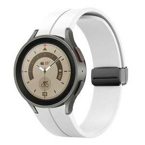 Samsung Watch 4/5 mágneses szil óraszíj, 20mm, Fehér kép