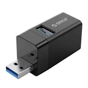 Orico USB3.0 Hub - MINI-U32-BK/8/ (3 port, Bemenet: USB-A, Kimene... kép
