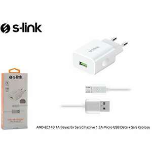 S-Link Hálózati töltő - AND-EC14B Micro USB (1db USB, 5V/1A, 5W, ... kép