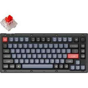 Keychron V1 RGB Frosted Black Knob angol Hot-swap K Pro Red mecha... kép