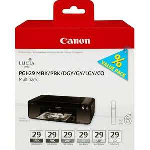 Canon PGI-29 MBK/PBK/DGY/GY/LGY/CO pigment-tintapatron Multi Pack... kép