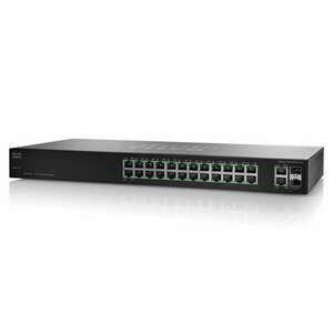 Cisco SF112-24-EU 10/100 Switch + 2 Gigabites Uplink - Fekete kép