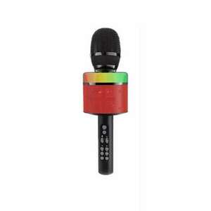 S-088 Piros Vezeték Nélküli Mikrofon LED Fényű Karaoke Rögzítő Mi... kép