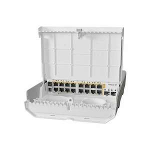 MikroTik netPower 16P 16port GbE LAN PoE 2xSFP+ port kültéri PoE... kép
