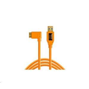 TetherPro USB 3.0 A male -> Micro B Right Angle kábel 4.6m naranc... kép