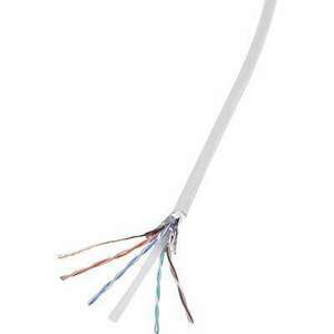 Hálózati kábel CAT 6 F/UTP 4 x 2 x 0, 27 mm2, fehér, TRU COMPONENT... kép