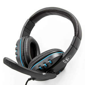 Gamer fejhallgató HIFI sztereo hanghatás, Gaming G2 fekete-kék kép