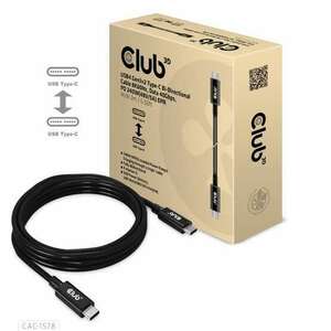 Club3D USB4 Gen3x2 Type-C Bi-Directional Cable 8K60Hz, Data 40Gbp... kép