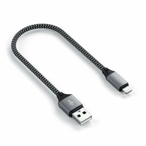 Satechi USB-A to Lightning Braided Cable 25cm - Grey kép