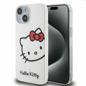 Hello Kitty IML Head Logo hátlapi tok Apple iPhone 15 számára, fehér kép