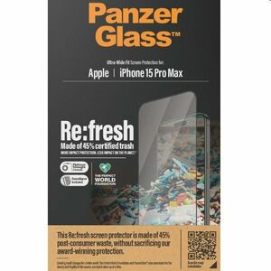 PanzerGlass Re: fresh UWF védőüveg applikátorral Apple iPhone 15 Pro Max számára, fekete kép