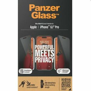 PanzerGlass UWF Privacy védőüveg applikátorral Apple iPhone 15 Pro számára, fekete kép