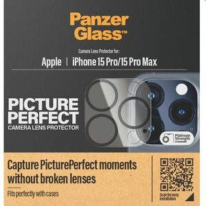 PanzerGlass Védőtok a fényképezőgép lencséjére Apple iPhone 15 Pro/15 Pro Max számára kép