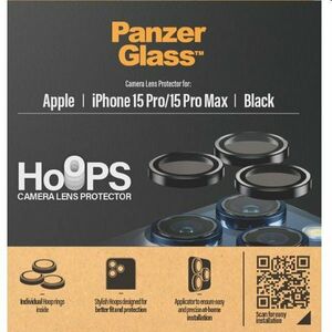 PanzerGlass Védőtok a fényképezőgép lencséjére Hoops Apple iPhone 15 Pro/15 Pro Max számára, fekete kép