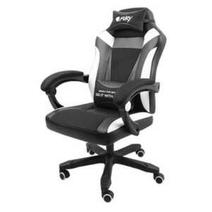 Fury Avenger M+ Gamer szék nyak-és derékpárnával - fekete-fehér kép