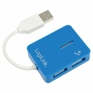 LogiLink "Smile" USB 2.0 4 portos hub, kék kép