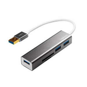 LogiLink USB 3.0, 3 portos hub, kártyaolvasóval kép