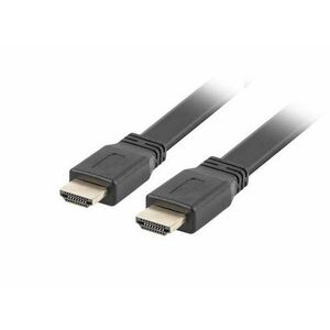 Lanberg HDMI M/M V2.0 4K lapos fekete kábel, 5m kép
