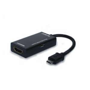 Elmak SAVIO CL-32 USB Micro-B-HDMI M/F fekete adapter kép