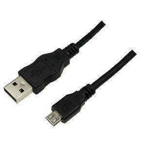 LogiLink 3m USB A-USB Micro B USB kábel USB 2.0 Micro-USB B Fekete kép