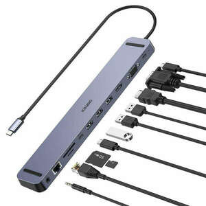 Choetech HUB-M20 HUB adapter, Type-C / HDMI + VGA + RJ-45 + 3, 5mm... kép