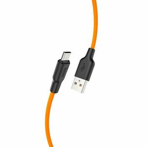 HOCO X21 Szilikon töltokábel Micro USB 1m, narancssárga kép