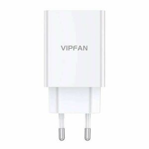 Vipfan E03 hálózati töltő, 1x USB, 18W, QC 3.0 + Lightning kábel... kép