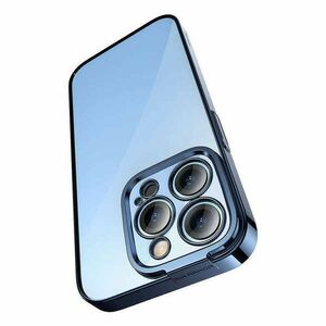 Baseus Glitter iPhone 14 Pro Átlátszó tok és üvegfólia (kék) kép
