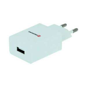 Swissten - hálózati töltő adapter, 1 USB port, 1 A, fehér kép