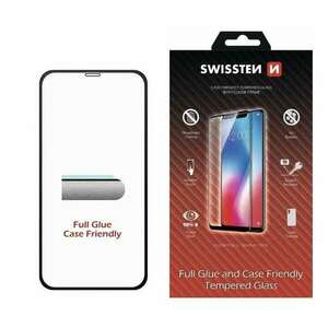 Swissten - tokbarát full 3D fólia iPhone 12 Pro Max fekete kép