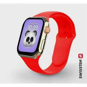 Swissten - Apple Watch szilikon szíj, 38-40 mm, piros kép