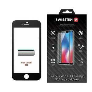 Swissten - full glue 3D fólia iPhone 12/12 Pro fekete kép
