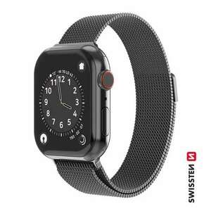 Swissten - Apple Watch milánói szíj, 38-40 mm, fekete kép