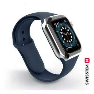 Swissten - Apple Watch szilikon szíj, 42-44 mm, navy blue kép