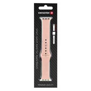 Swissten - Apple Watch szilikon szíj, 42-44 mm, rózsaszín homok kép