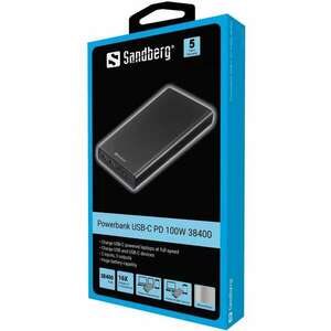 Sandberg 420-63 USB-C PD 100W Power Bank 38400mAh (420-63) kép