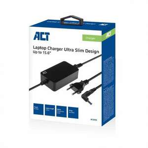ACT AC2050 Ultra slim size laptop charger 45W Fekete AC2050 kép