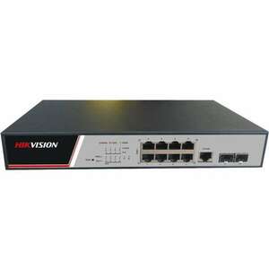 Hikvision 10/100/1000 8x PoE + 2x SFP switch (DS-3E2510P) kép