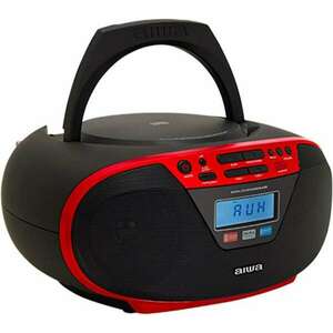 Aiwa BBTU-400RD Hordozható CD rádió, Bluetooth, USB bemenettel, ó... kép