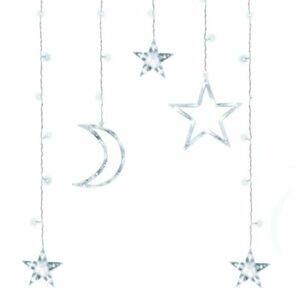 MG Moon Stars hold függöny 138 LED 2.5m, hideg fehér kép
