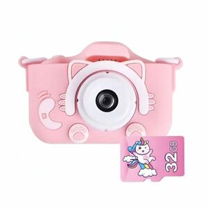 MG X5 Cat gyermek fényképezőgép + 32GB karta, rózsaszín kép